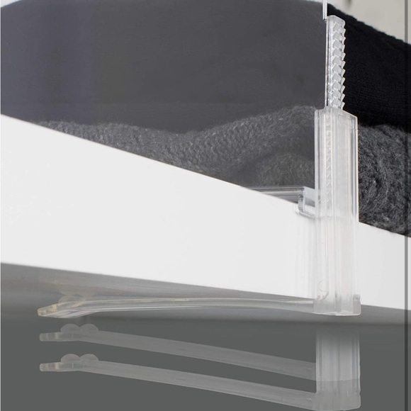 Richards Homewares Acrylic Shelf dividers 6 Pack- Closet Organizer and Storage - Picture 7 of 8